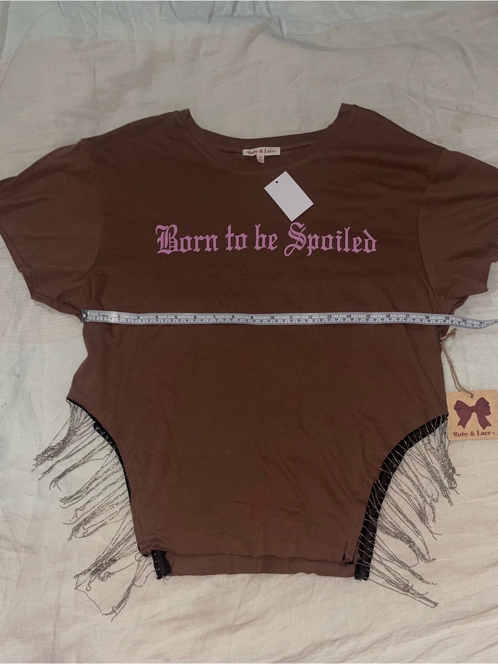 Women’s "Born to be Spoiled" Brown Graphic Top